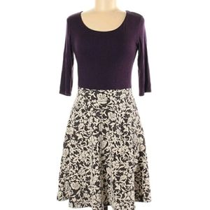 Le Lis purple dress- three-quarter sleeve